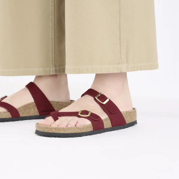 Mayari Soft Footbed Nubuck Leather Zinfandel - Image 3