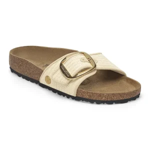 Madrid Big Buckle Raffia Textile Raffia Naturale