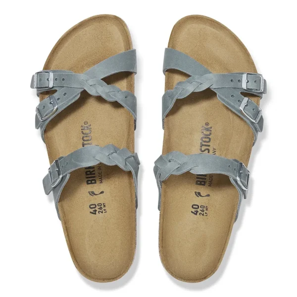 Franca Braided Oiled Leather Basalt Gray - Image 3