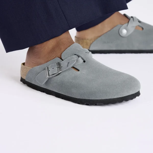 Boston Braided Suede Leather Basalt Gray - Image 3