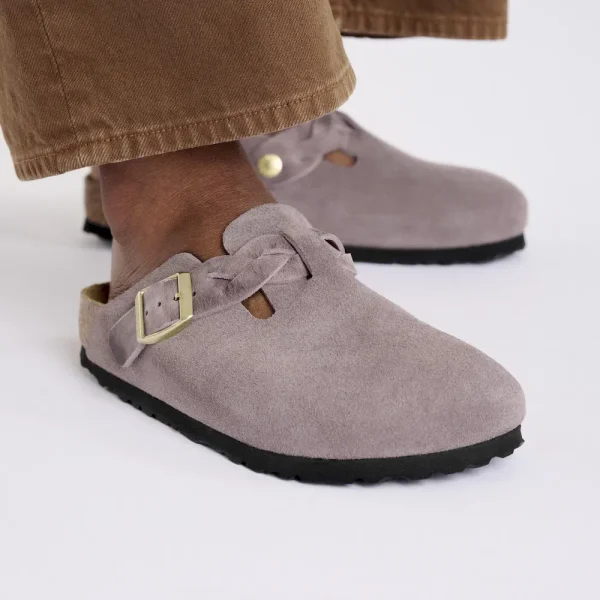 Boston Braided Suede Leather Faded Purple - Image 3