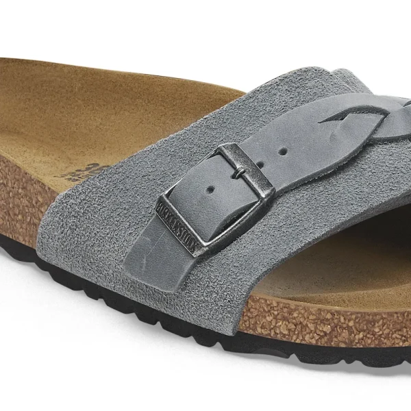 Oita Braided Suede Leather Basalt Gray - Image 8