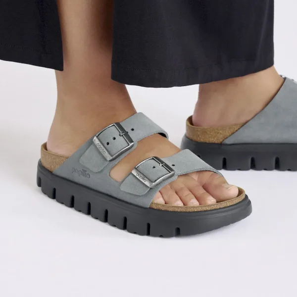 Arizona Chunky Suede Leather Basalt Gray/ Black - Image 3