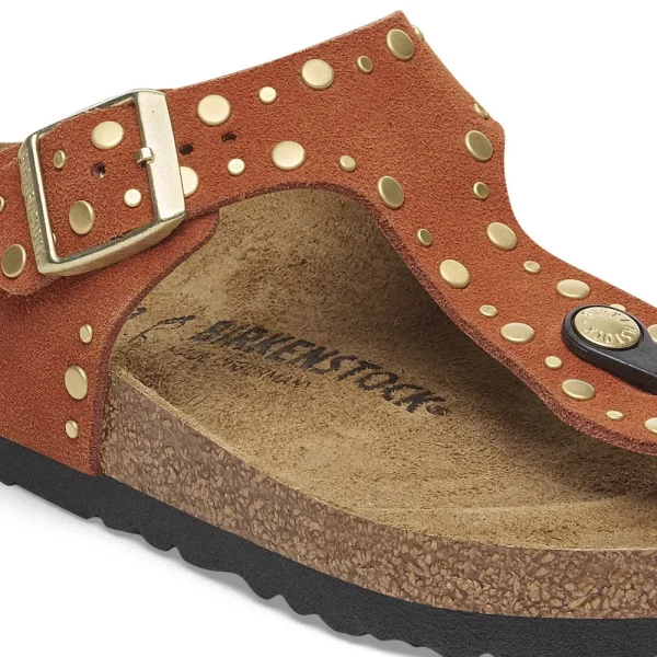 Gizeh Rivets Suede Leather Dark Rust - Image 8