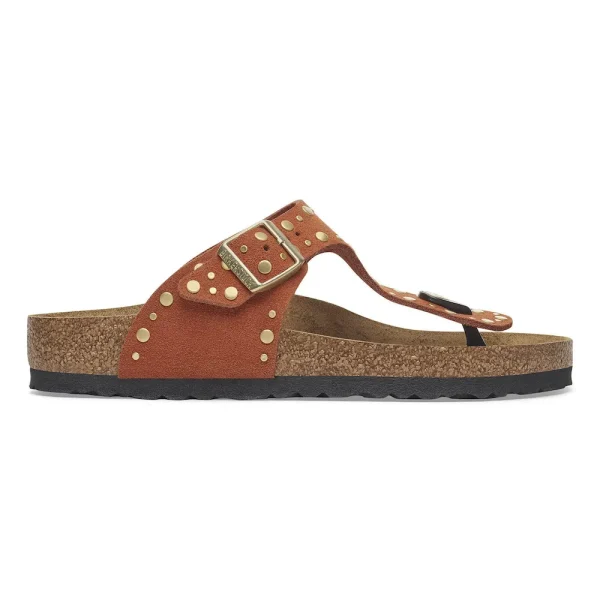 Gizeh Rivets Suede Leather Dark Rust - Image 7