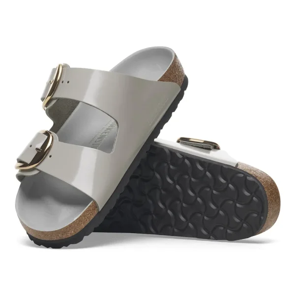 Arizona Big Buckle Natural Leather Patent High-Shine Stone Coin - Image 4