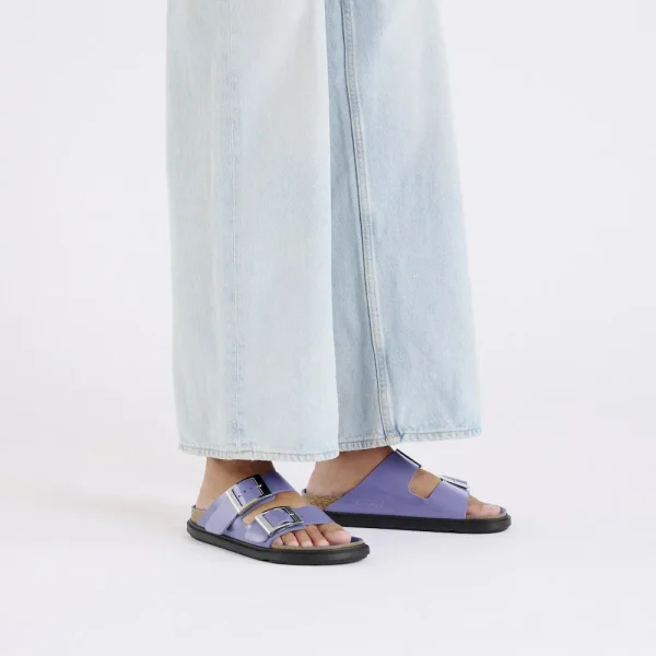 Arizona Droplet Buckle Natural Leather Patent High Shine Purple Dusk - Image 2