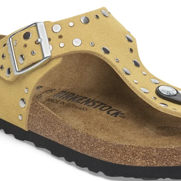 Gizeh Rivets Suede Leather Ochre - Image 8