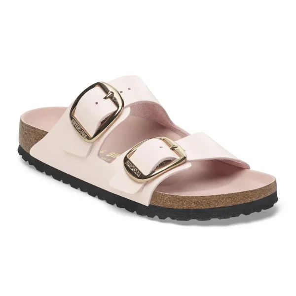 Arizona Big Buckle Natural Leather Patent High-Shine Light Rose