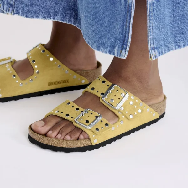 Arizona Rivets Suede Leather Ochre - Image 3