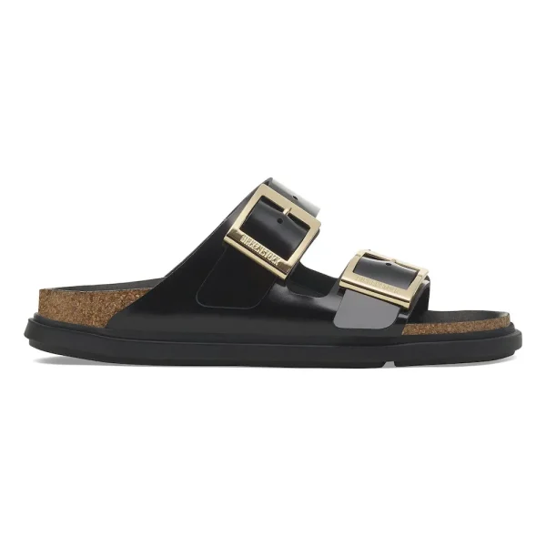 Arizona Droplet Buckle Natural Leather Patent High Shine Black - Image 7