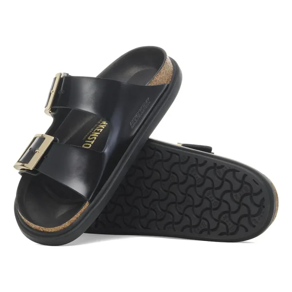 Arizona Droplet Buckle Natural Leather Patent High Shine Black - Image 4