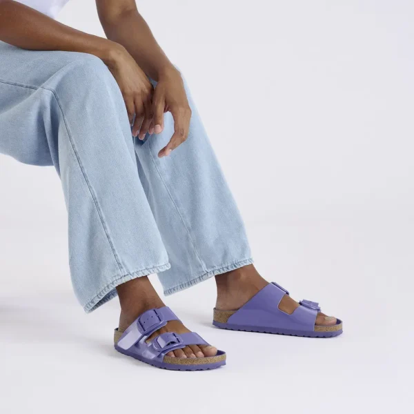 Arizona Big Buckle Natural Leather Patent High-Shine Purple Dusk Tonal - Image 2