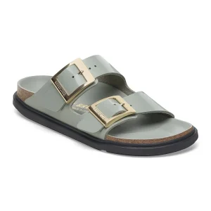 Arizona Droplet Buckle Natural Leather Patent High Shine Pure Sage