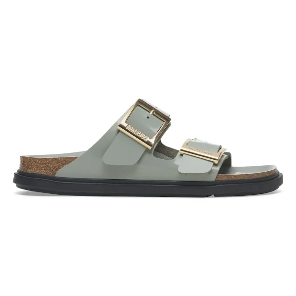 Arizona Droplet Buckle Natural Leather Patent High Shine Pure Sage - Image 7