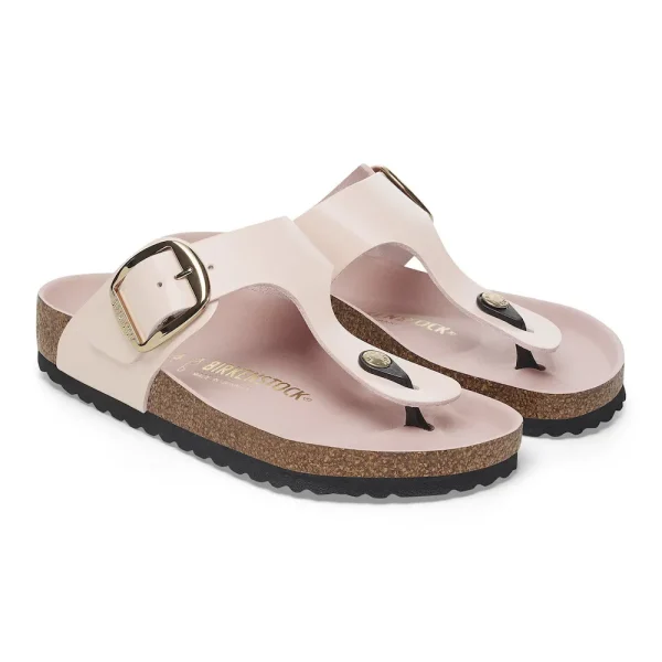 Gizeh Big Buckle Natural Leather Patent High-Shine Light Rose - Image 6