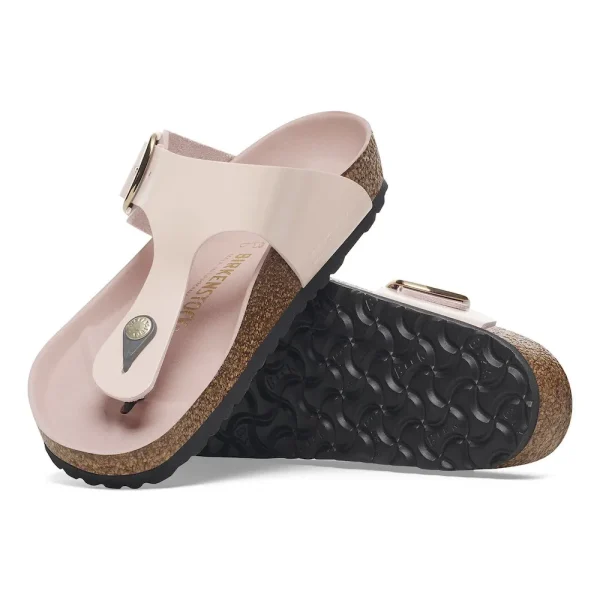 Gizeh Big Buckle Natural Leather Patent High-Shine Light Rose - Image 4