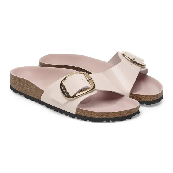 Madrid Big Buckle Natural Leather Patent High-Shine Light Rose - Image 6