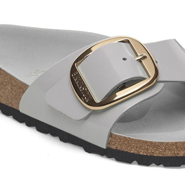 Madrid Big Buckle Natural Leather Patent High-Shine Stone Coin - Image 8
