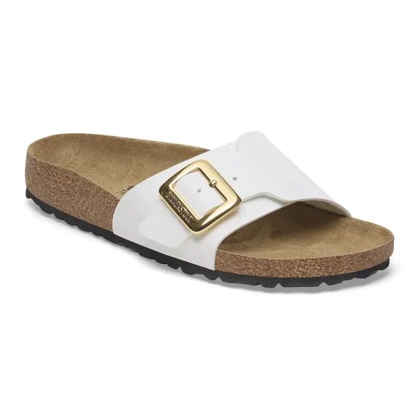 Catalina Luxe Buckle Birko-Flor Patent Patent White