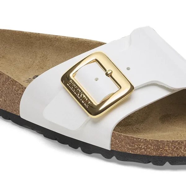 Catalina Luxe Buckle Birko-Flor Patent Patent White - Image 8