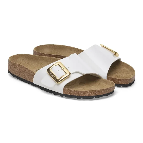 Catalina Luxe Buckle Birko-Flor Patent Patent White - Image 6