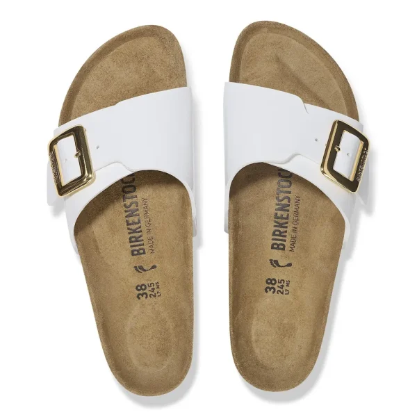 Catalina Luxe Buckle Birko-Flor Patent Patent White - Image 5