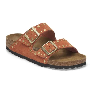 Arizona Rivets Suede Leather Dark Rust