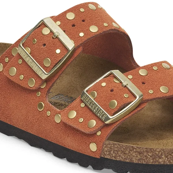 Arizona Rivets Suede Leather Dark Rust - Image 8