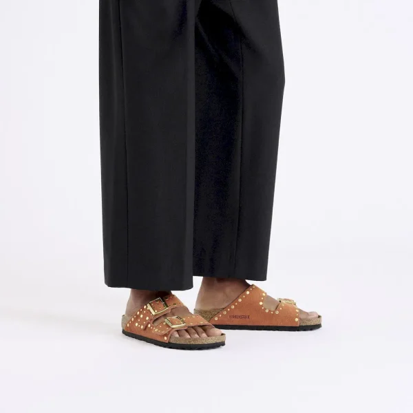 Arizona Rivets Suede Leather Dark Rust - Image 2
