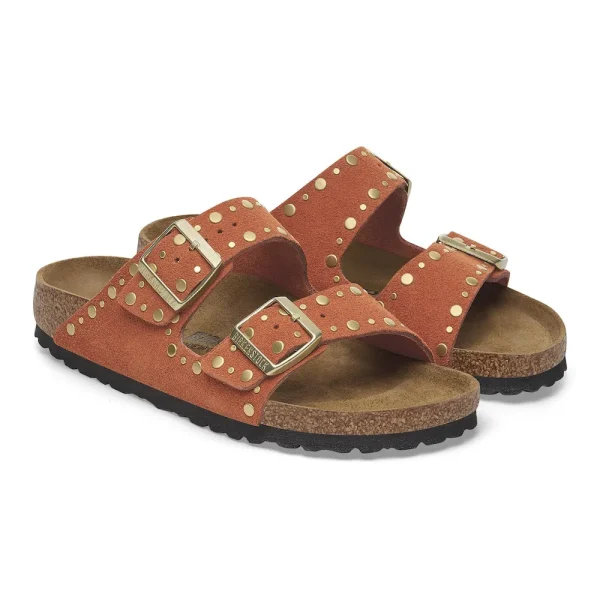 Arizona Rivets Suede Leather Dark Rust - Image 6
