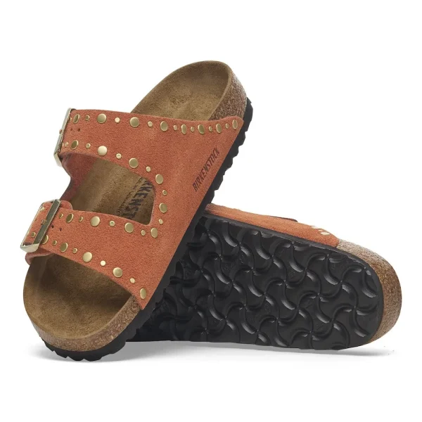 Arizona Rivets Suede Leather Dark Rust - Image 4