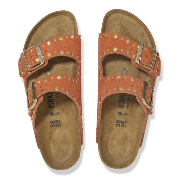 Arizona Rivets Suede Leather Dark Rust - Image 5