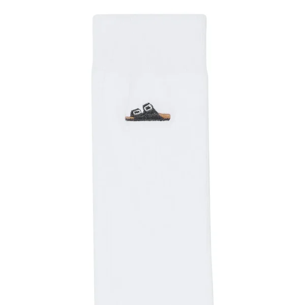 Cotton Ribbed Socks Cotton-Polyamide-Elastane White - Image 2