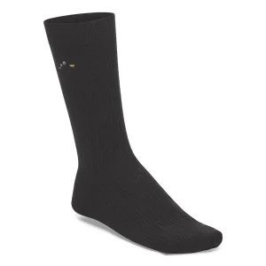 Cotton Ribbed Socks Cotton-Polyamide-Elastane Black