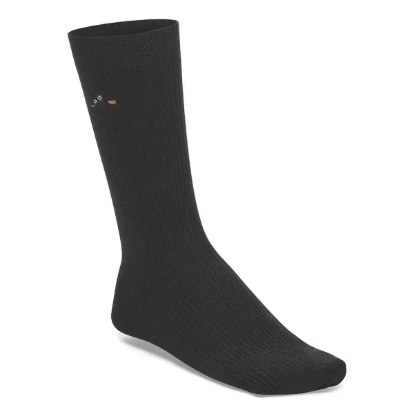 Cotton Ribbed Socks Cotton-Polyamide-Elastane Black