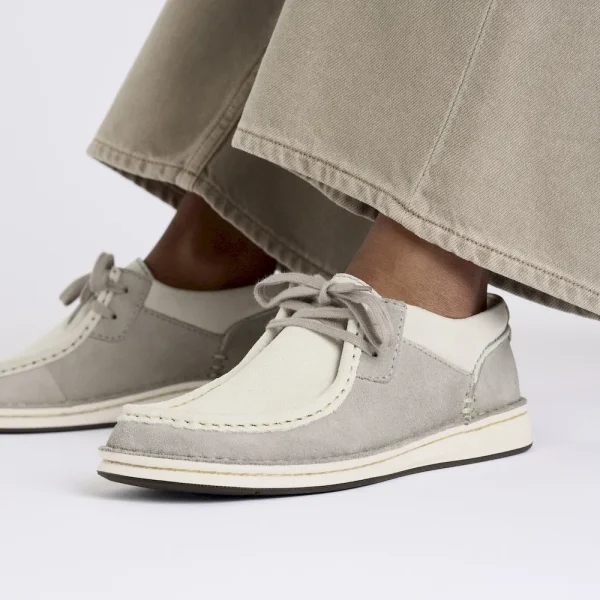 Pasadena Suede Leather Stone Coin/White - Image 3