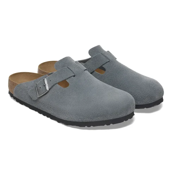 Boston Soft Footbed Suede Leather Basalt Gray - Image 4