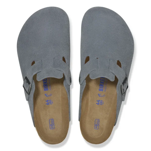 Boston Soft Footbed Suede Leather Basalt Gray - Image 3