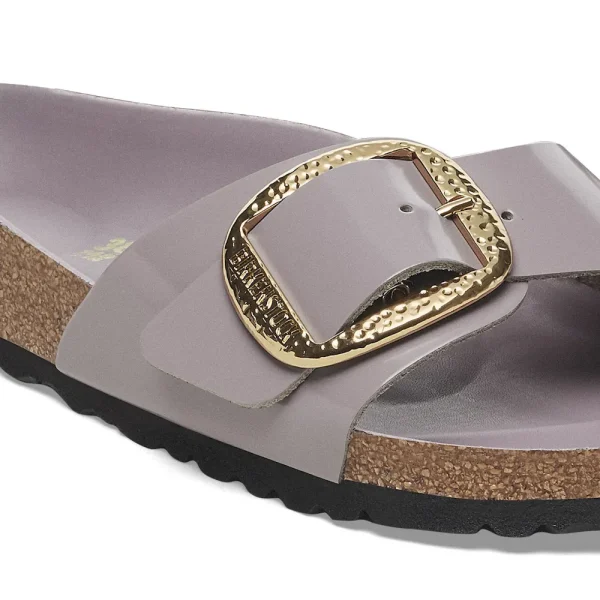 Madrid Hammered Big Buckle Natural Leather Patent High-Shine Faded Purple - Image 8