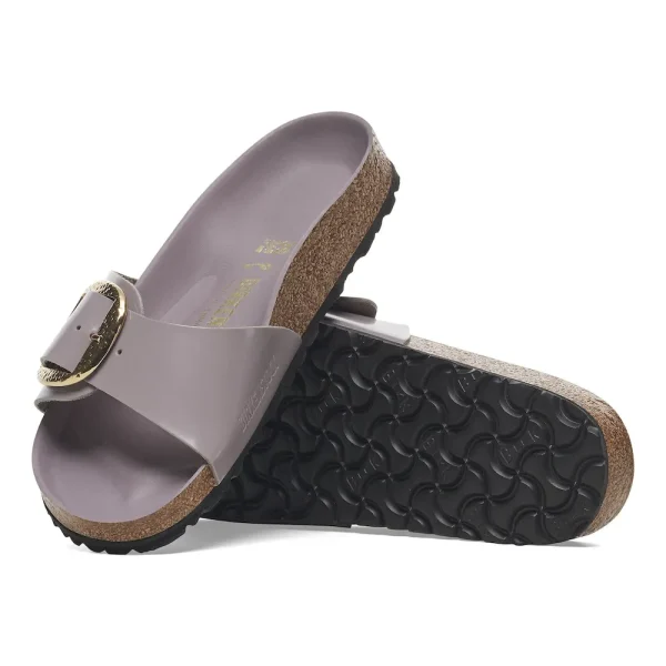 Madrid Hammered Big Buckle Natural Leather Patent High-Shine Faded Purple - Image 4