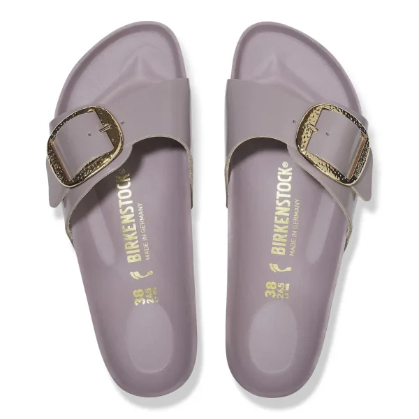 Madrid Hammered Big Buckle Natural Leather Patent High-Shine Faded Purple - Image 5