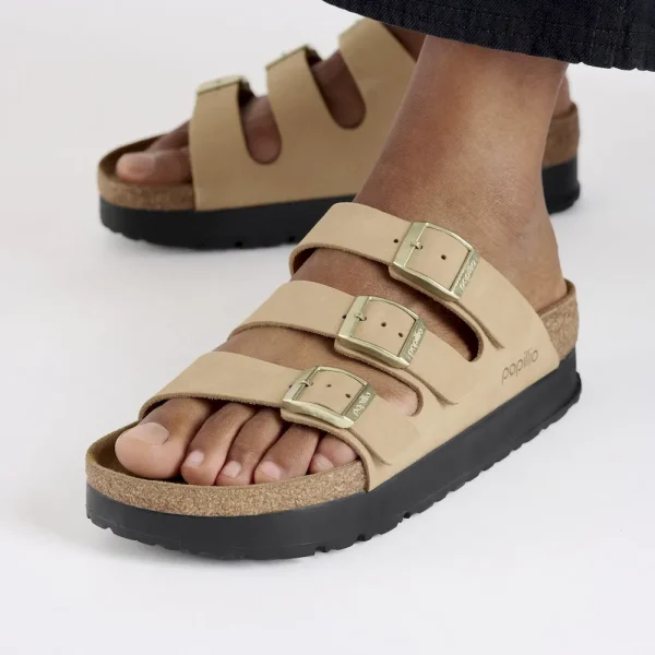 Florida Flex Platform Nubuck Leather Sandcastle - Image 3
