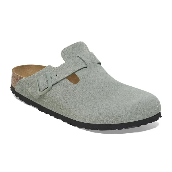 Boston Soft Footbed Suede Leather Pure Sage