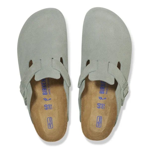 Boston Soft Footbed Suede Leather Pure Sage - Image 5