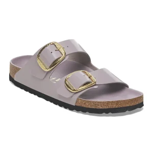 Arizona Hammered Big Buckle Natural Leather Patent High-Shine Faded Purple