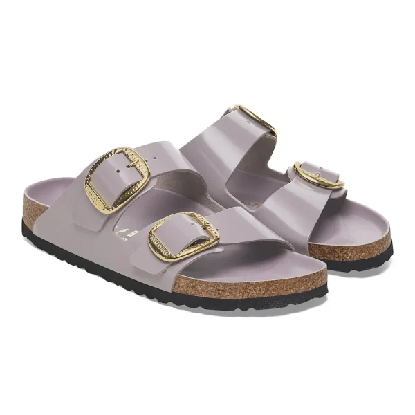 Arizona Hammered Big Buckle Natural Leather Patent High-Shine Faded Purple - Image 6