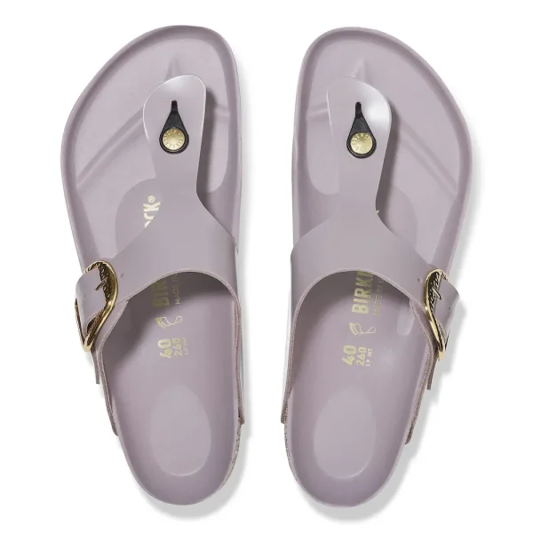 Gizeh Hammered Big Buckle Natural Leather Patent High Shine Faded Purple - Image 5