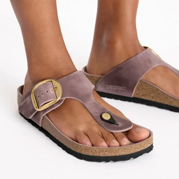 Gizeh Big Buckle Oiled Leather Lavender - Image 3