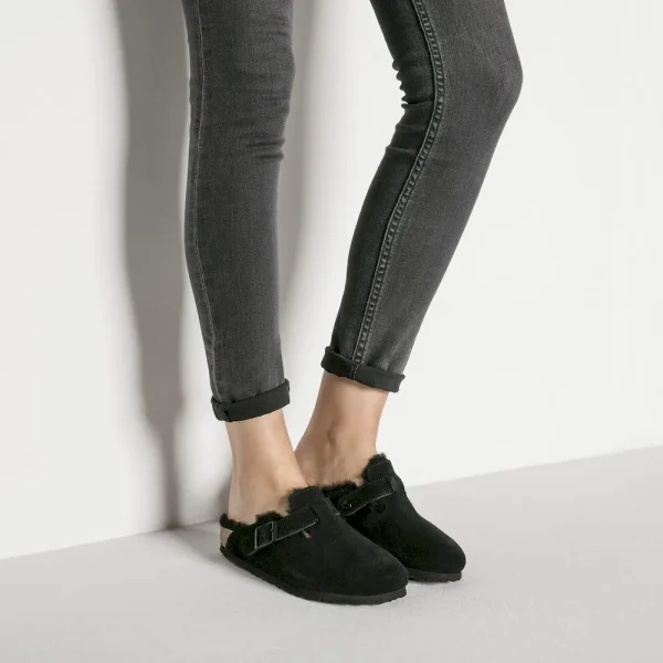 Boston Shearling Suede Leather Black - Image 4